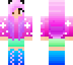 girl with pink hair
