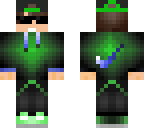 green boy with sunglasses