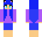 purple and  blue cat