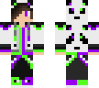 purple and green panda