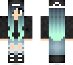 teal hair ombre emo girl