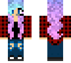colourful ombre hipster girl
