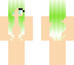 light green fading to yellow hair base