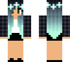 ombre blue hair girl
