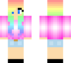 pink and rainbow