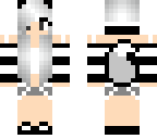 silver hair and tail