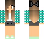 teal flannel girl