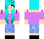 blue haired beauty