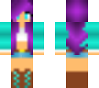 cute girl with purple hair
