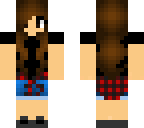 girl with flannel around waist