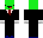 green derpy monster in a suit