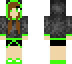hoodie green neon girl
