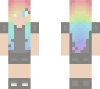 pixel rainbow girl
