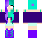 purple and blue herobrine