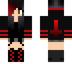 red emo girl