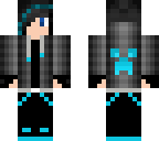 blue black emo boy