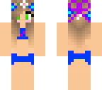 blue girl in a swimsuit