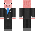 blue tied pig