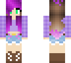 counrty girl with purple tips