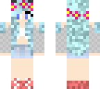 cute blue hair girl