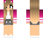 cute pink cat girl