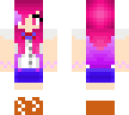 cute pink hair high-school girl