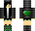green emo girl