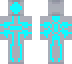 neon-blue robot