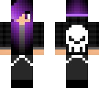 purple black emo girl