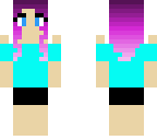 purple gradiant hair girl