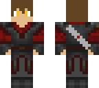 sith with lightsaber on back