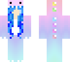 blue hair dino girl