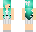 cute chibi girl green hair