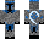 grey knight with blue accents
