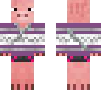 pig in a purple sweater