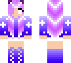 purple herobrine cat girl