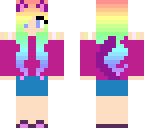 rainbow cat girl