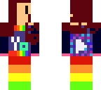 rainbow feather girl