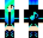 blue and green gamer girl