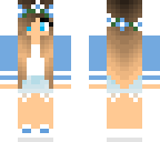 blue flower girl