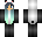 blue haired panda girl