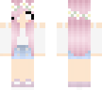 cute herobrine pink girl