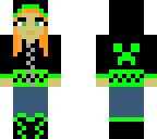 ginger in a green and black hoodie