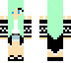 gorgeous mint haired girl