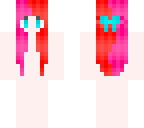 half pink-red hair base