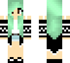 mint haired girl