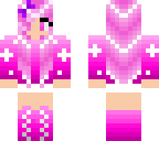 pink hair glitter girl