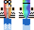 rainbow hair girl edit