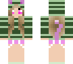 striped cat girl