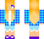 blond plaid girl